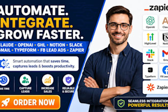 claude open ai ghl notion slack gmail typeform fb lead ads zapier integration