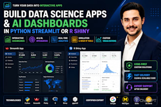 build data science apps and ai dashboards in python streamlit or r shiny