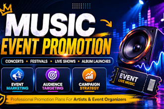 promote your music event concert festival and live show marketing campaign