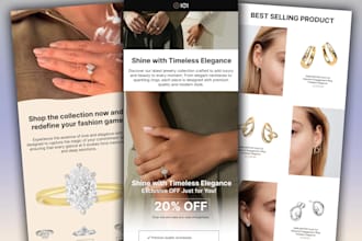 create custom figma email design for mailchimp, klaviyo e commerce newsletter