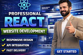 develop custom website, as full stack developer, react js developer