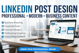 create social media design and linkedin business posts