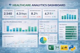 create healthcare data analytics dashboards and reports in excel and power bi