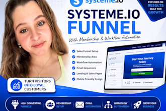 create a systeme io funnel with membership and workflow automation