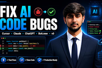 fix bugs, debug, and optimize your ai generated code or vibe coded app