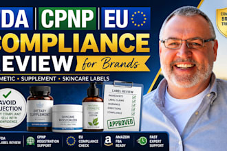 review cosmetic, supplement and skincare labels for fda, cpnp and eu compliance