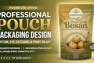 product packaging design, pouch design and bag design