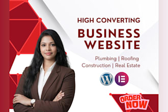 design modern plumbing,construction,roofing or real estate websites