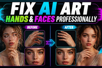 fix ai art, fix hands and faces professionally