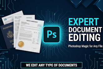 edit documents in photoshop, text editing