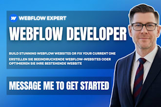 be your webflow developer, webflow expert, webflow website design, webflow