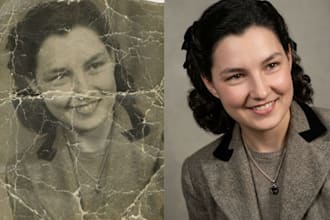 restore old photos, repair damage and colorize images in 4k