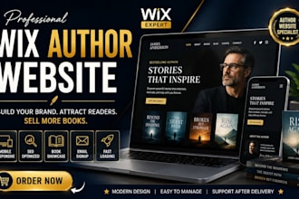 create stunning wix author website, responsive author website for book writers