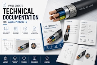 create technical documentation for cable products