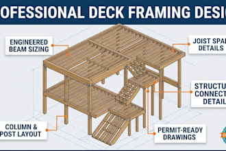 design elevated deck structural framing and multi level deck framing