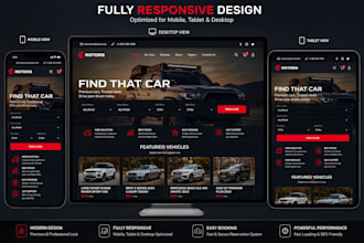 design squarespace car dealership automotive vehicle rental booking website