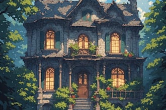 draw a watercolor house painting