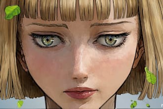 colorize your manga and black white artwork realistically