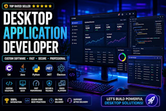 develop custom desktop application using c sharp and dot net