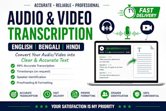 do accurate audio and video transcription