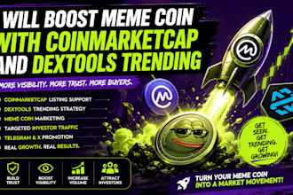 boost your meme coin with coinmarketcap listing and dextools trending marketing