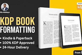 do professional book formatting and layout design for amazon kdp
