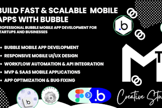 bubble developer, bubble website, bubble app developer, bubble io developer, mvp