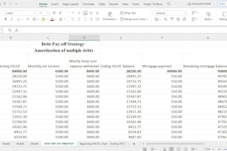 create a customized velocity banking strategy to pay off debt using heloc, ploc
