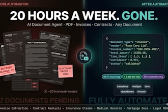 build an ai document agent to extract data from pdfs invoices and contracts