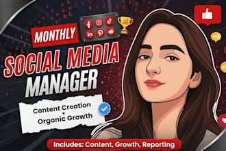 do monthly social media management and content creation