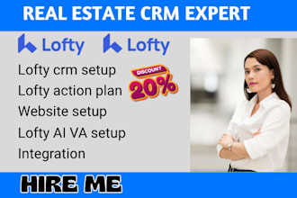 setup lofty CRM follow up boss action plan lofty website idx lofty ai VA