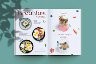 create a premium restaurant menu