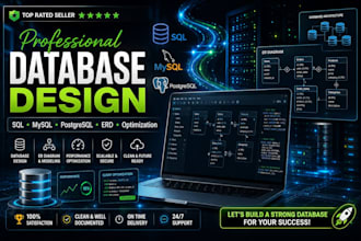create mysql postgresql database schema and er diagram