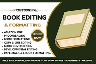 proofread copy and line editing paperback formatting book editing and formatting