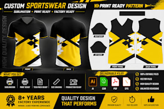 design custom sportswear tech pack and jersey design