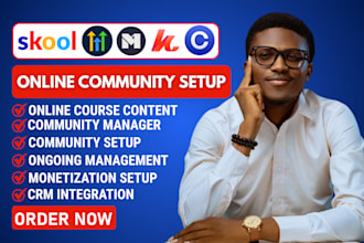 setup kajabi online course ghl community mighty networks community manager