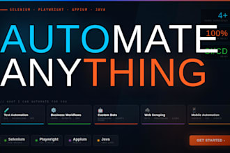 create selenium playwright appium automations using java