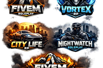 create animated roleplay logo for fivem server and discord