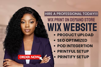 design wix ecommerce store, print on demand, printful and printify setup