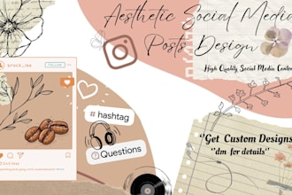 design aesthetic social media posts in canva
