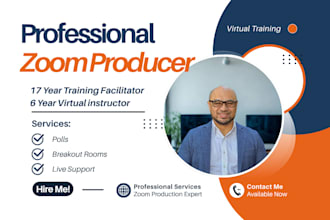 professionally produce your zoom webinar or virtual training session