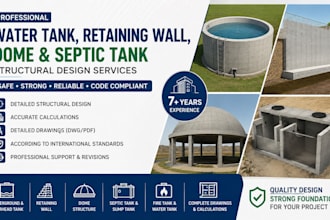 design rcc retaining walls and concrete tank structures