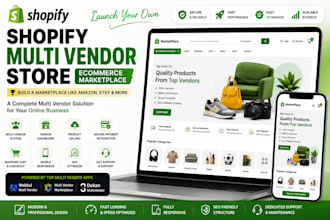 design a shopify muti vendor store ecommerce mutivendor