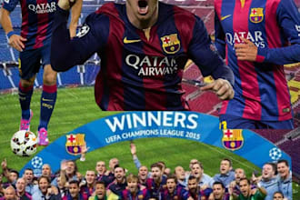 design an epic soccer or football poster