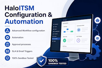 setup, configure halo itsm workflows, automation and reporting
