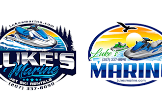 do modern gorgeous jet ski logo with unlimited revision