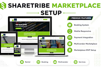 setup sharetribe marketplace sharetribe flex booking rental website mvp