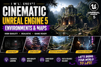 create cinematic unreal engine 5 environments and maps