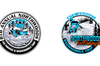 make an awesome greatest snowmobile logo design in one day