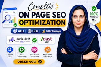 do complete onpage SEO optimization, aeo, GEO using rankmath and yoast